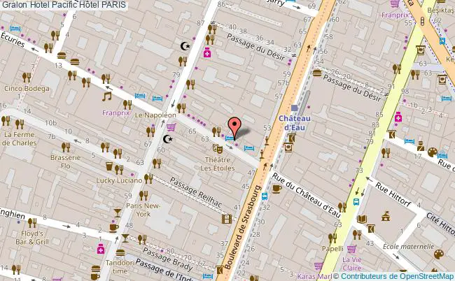 plan Pacific Hôtel PARIS