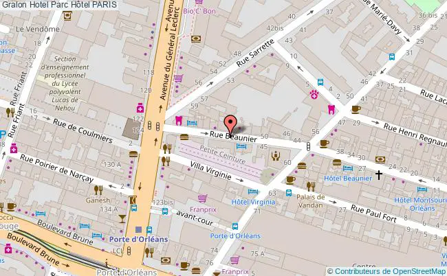 plan Parc Hôtel PARIS