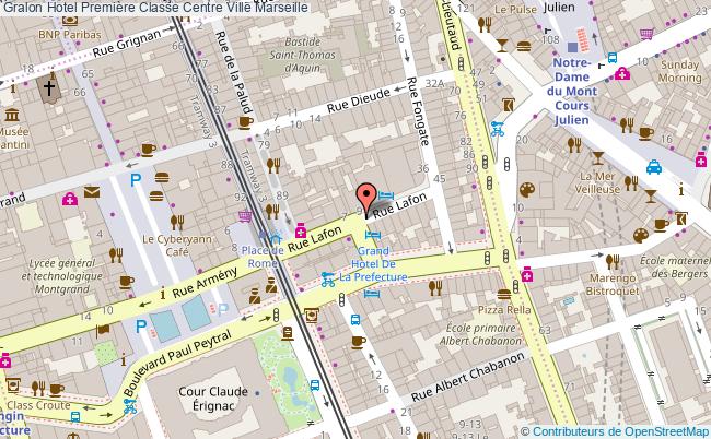 plan Hotel Première Classe Centre Ville Marseille