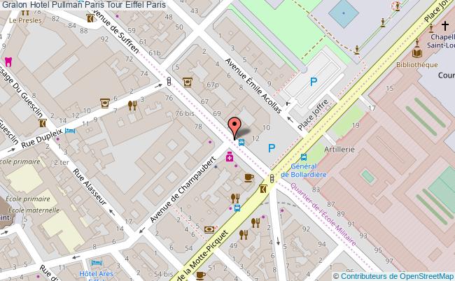 plan Hotel Pullman Paris Tour Eiffel Paris