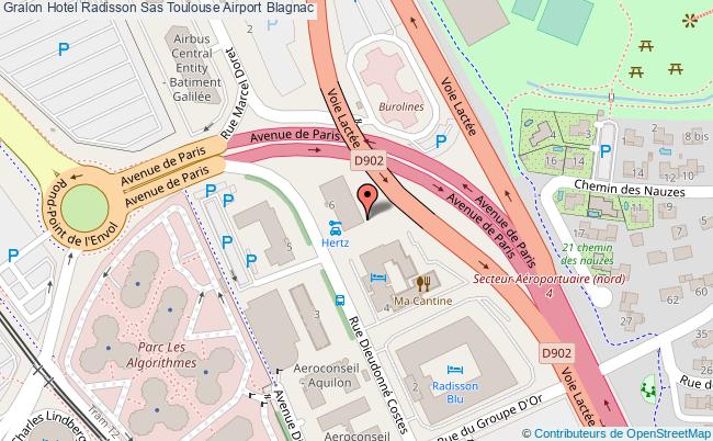 plan Hotel Radisson Sas Toulouse Airport Blagnac