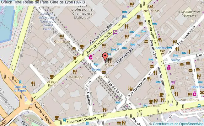 plan Hotel Relais De Paris Gare De Lyon PARIS