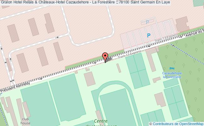 plan Relais & Châteaux-hotel Cazaudehore - La Forestière 	78100 Saint Germain En Laye