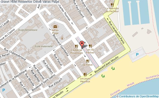 plan Résidence Créole Valras Plage