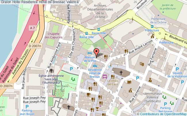 plan Résidence Hôtel De Bressac Valence