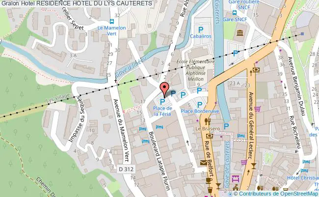 plan Residence Hotel Du Lys CAUTERETS