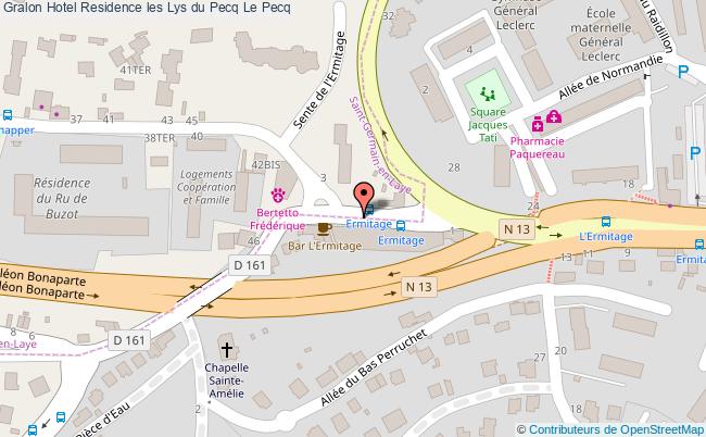 plan Hotel Residence Les Lys Du Pecq Le Pecq