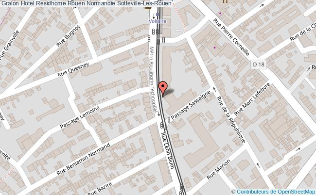 plan Hotel Residhome Rouen Normandie Sotteville-Les-Rouen