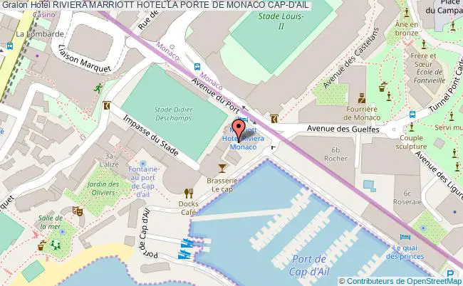 plan Riviera Marriott Hotel La Porte De Monaco CAP-D'AIL