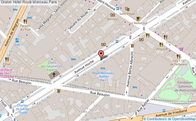 plan Hotel Royal Monceau Paris