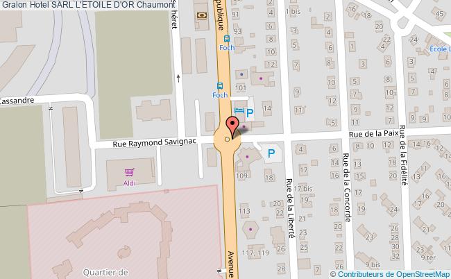plan Hotel Sarl L'etoile D'or Chaumont