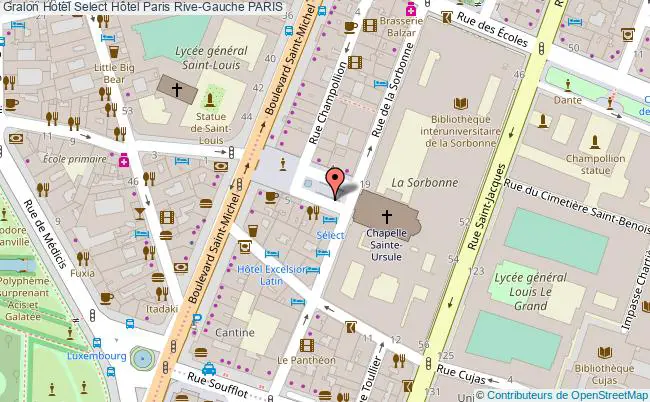 plan Select Hôtel Paris Rive-gauche PARIS
