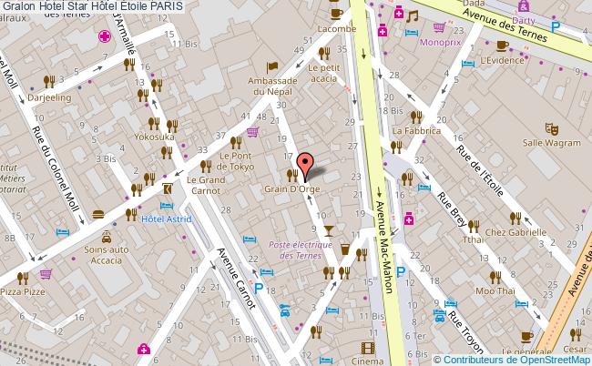 plan Star Hôtel Étoile PARIS