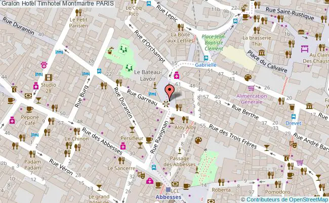 plan Timhotel Montmartre PARIS