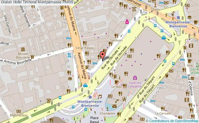 plan Timhotel Montparnasse PARIS