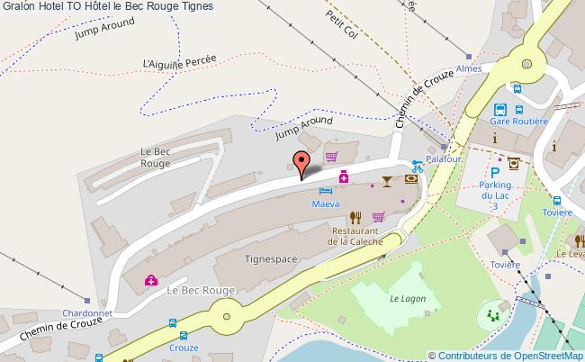 plan To Hôtel Le Bec Rouge Tignes