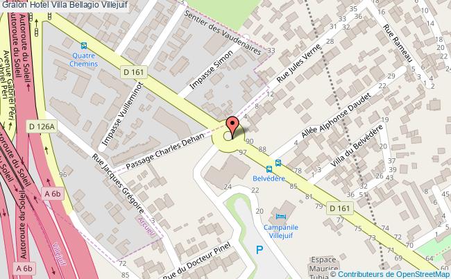 plan Hotel Villa Bellagio Villejuif