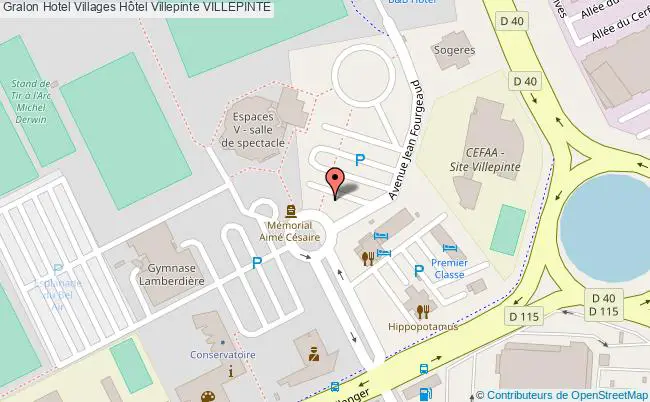plan Villages Hôtel Villepinte VILLEPINTE