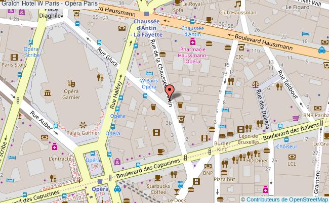 plan Résidence W Paris - Opéra Paris