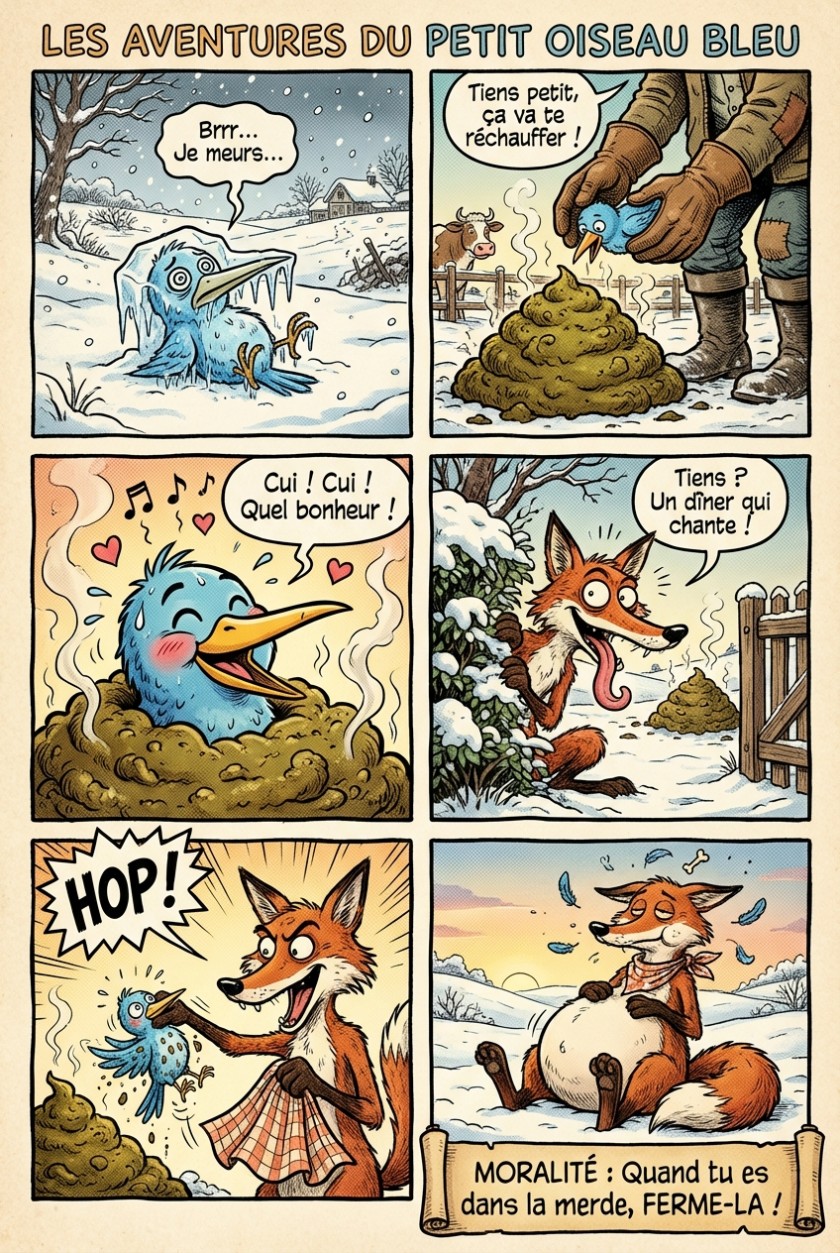 La Fable de l'Oiseau et la Bouse