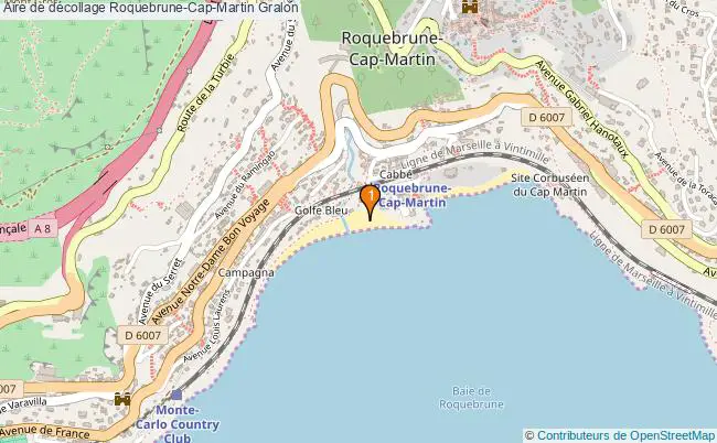 plan Aire de décollage Roquebrune-Cap-Martin : 1 équipements