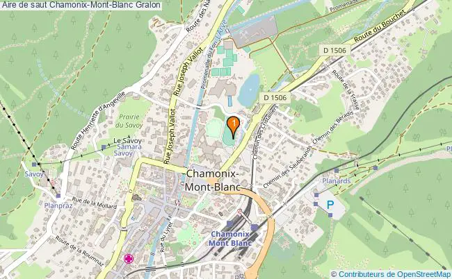 plan Aire de saut Chamonix-Mont-Blanc : 1 équipements
