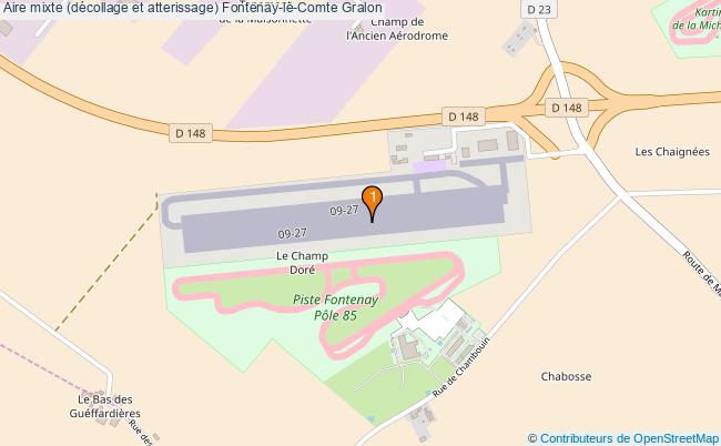 plan Aire mixte (décollage et atterissage) Fontenay-le-Comte : 1 équipements