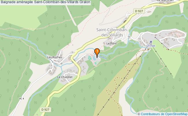 plan Baignade aménagée Saint-Colomban-des-Villards : 1 équipements