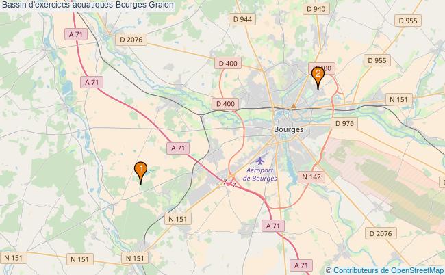 plan Bassin d'exercices aquatiques Bourges : 2 équipements