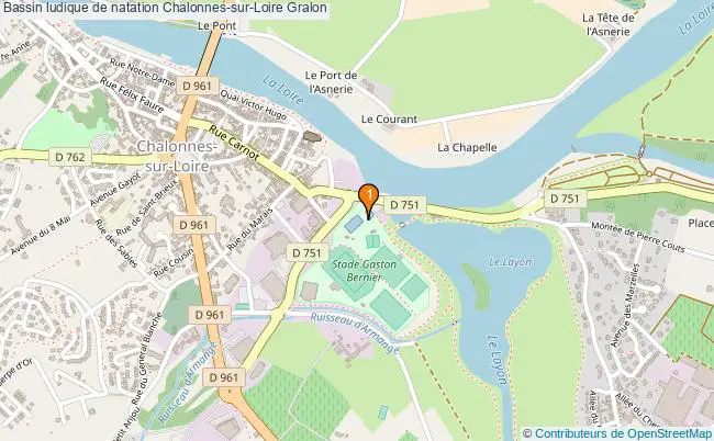 plan Bassin ludique de natation Chalonnes-sur-Loire : 1 équipements
