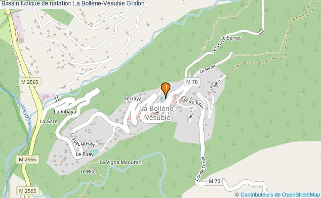 plan Bassin ludique de natation La Bollène-Vésubie : 1 équipements
