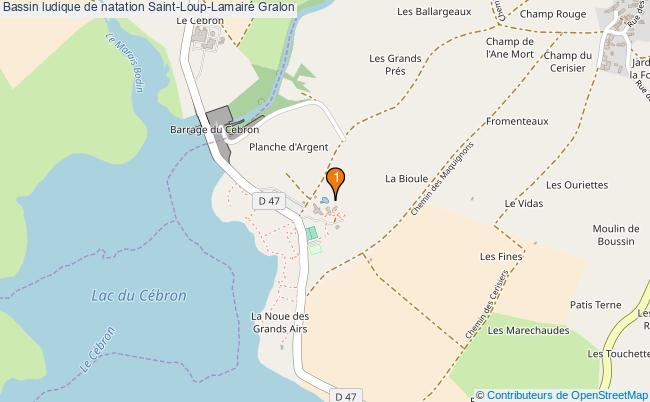 plan Bassin ludique de natation Saint-Loup-Lamairé : 1 équipements