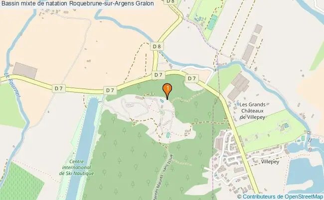 plan Bassin mixte de natation Roquebrune-sur-Argens : 1 équipements