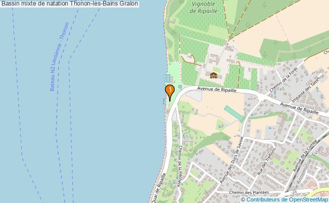 plan Bassin mixte de natation Thonon-les-Bains : 1 équipements