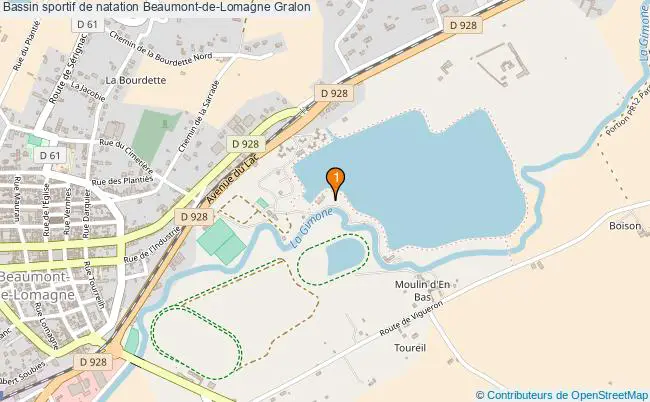plan Bassin sportif de natation Beaumont-de-Lomagne : 1 équipements