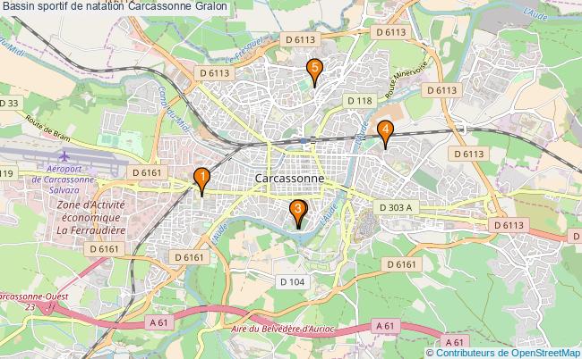 plan Bassin sportif de natation Carcassonne : 5 équipements