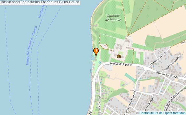 plan Bassin sportif de natation Thonon-les-Bains : 1 équipements