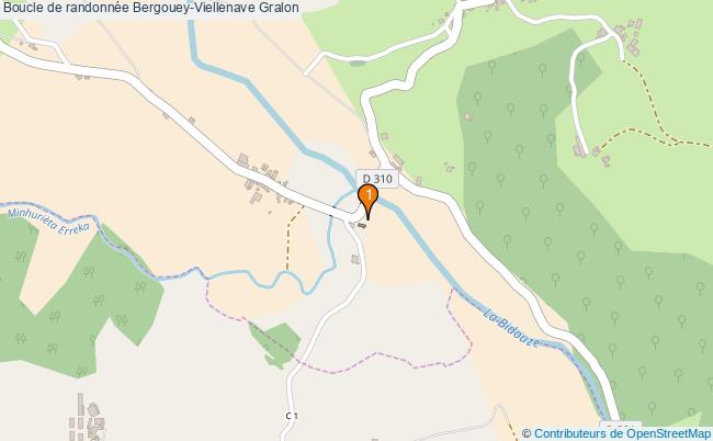 plan Boucle de randonnée Bergouey-Viellenave : 1 équipements