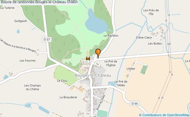plan Boucle de randonnée Bouges-le-Château : 1 équipements