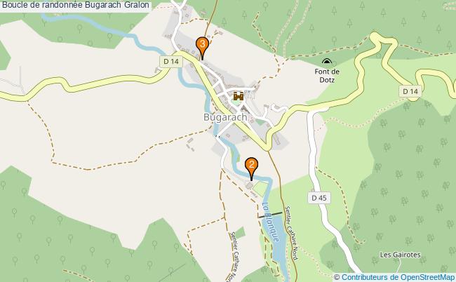 plan Boucle de randonnée Bugarach : 3 équipements