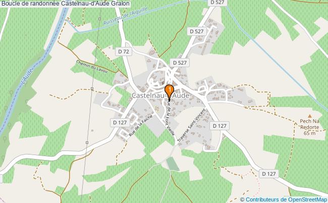 plan Boucle de randonnée Castelnau-d'Aude : 1 équipements