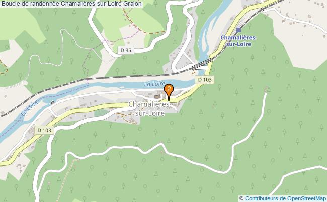 plan Boucle de randonnée Chamalières-sur-Loire : 2 équipements