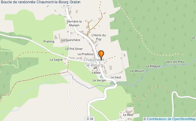 plan Boucle de randonnée Chaumont-le-Bourg : 1 équipements