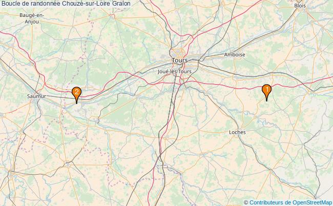 plan Boucle de randonnée Chouzé-sur-Loire : 2 équipements