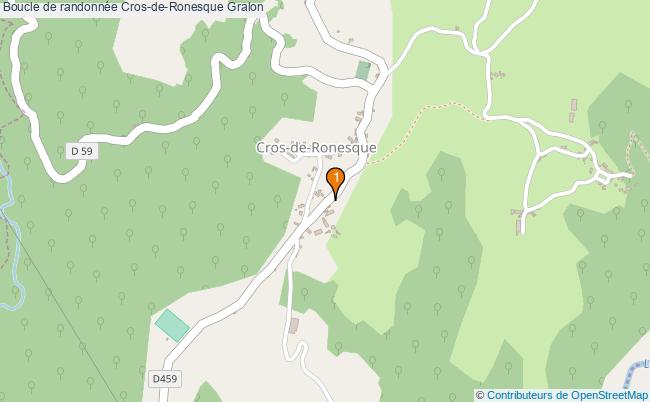 plan Boucle de randonnée Cros-de-Ronesque : 1 équipements