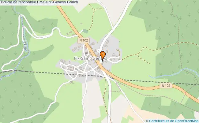 plan Boucle de randonnée Fix-Saint-Geneys : 1 équipements