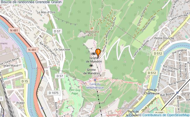 plan Boucle de randonnée Grenoble : 1 équipements