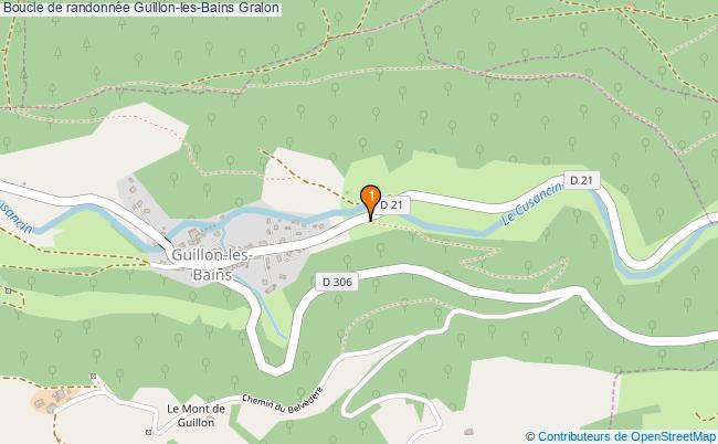plan Boucle de randonnée Guillon-les-Bains : 1 équipements