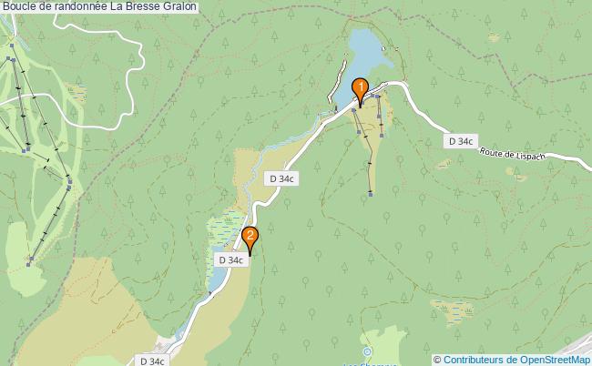 plan Boucle de randonnée La Bresse : 2 équipements
