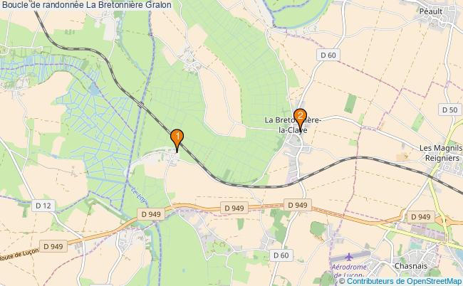 plan Boucle de randonnée La Bretonnière : 2 équipements